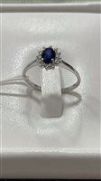Anneau Floriddia Gioielli Femme in Or blanc Zaffiro 0.40 Ct 53892 ANELLO ZAFFIRO E BRILLANTI - 53892 ANELLO ZAFFIRO E BRILLANTI